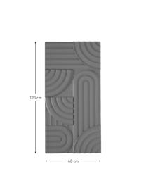 Decoración de pared de madera Massimo, Tablero de fibras de densidad media (MDF), Gris, An 120 x Al 60 cm