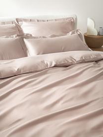 Poszwa na kołdrę z satyny bawełnianej Premium, Blady różowy, S 135 x D 200 cm