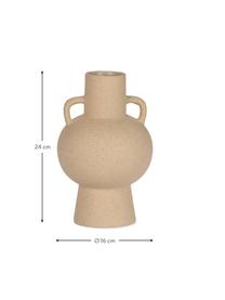 Design vaas Barbara van keramiek, Keramiek, Beige, Ø 16 x H 24 cm