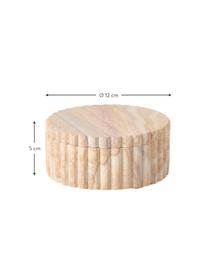 Bote con tapadera Rita, Arenisca, Tonos beige con acabdo arena, Ø 12 x Al 5 cm