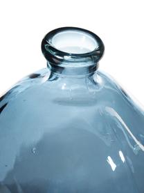 Flaschenvase Dina, Recyceltes Glas, GRS-zertifiziert, Blau, Ø 33 x H 33 cm