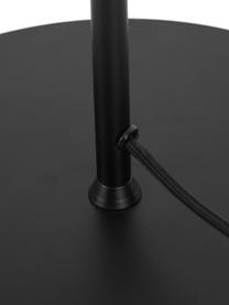 Lámpara de pie de lino Claudette, Pantalla: lino estructurado, Cable: cubierto en tela, Blanco, negro, Ø 40 x Al 165 cm