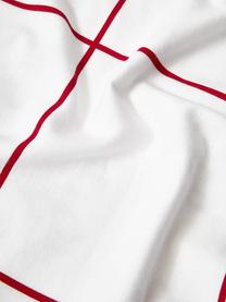 Omkeerbaar flanellen dekbedovertrek Vince met winters patroon in rood, Weeftechniek: flanel Flanel is een knuf, Rood, wit, B 200 x L 200 cm