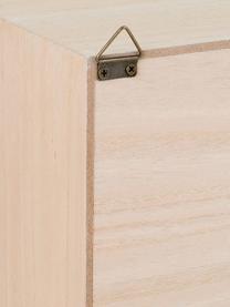 Estante de pared de madera Cayetana, Estructura: tablero de fibras de dens, Madera clara, An 81 x Al 26 cm