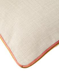 Povlak na polštář s dvoubarevným lemováním Cressida, 100% polyester, Béžová, Š 45 cm, D 45 cm