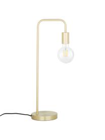 Grote tafellamp Flow van metaal, Frame: vermessingd metaal, Messingkleurig, B 18 x H 57 cm
