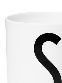 Taza de diseño Personal (variantes de A a Z), Porcelana fina de hueso (porcelana)
Fine Bone China es una pasta de porcelana fosfática que se caracteriza por su brillo radiante y translúcido., Blanco, negro, Taza S, 250 ml