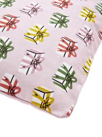 Oboustranný povlak na polštář s vánočním potiskem a výšivkou Popp, 100 % bavlna, Růžová, více barev, Š 45 cm, D 45 cm