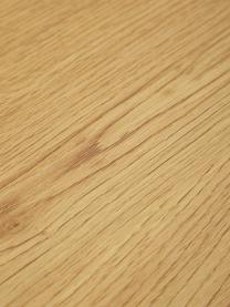 Konsola z drewna i metalu Seaford, Stelaż: metal lakierowany proszko, Czarny, drewno dzikiego dębu, S 100 x G 35 cm
