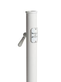 Base ombrellone quadrata color bianco Retro, Bianco latteo, Larg. 46 x Alt. 40 cm