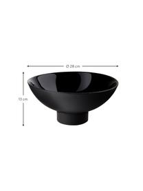 Coupe décorative Benito, Grès cérame, Noir, Ø 28 x haut. 13 cm