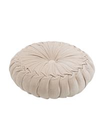 Okrągła poduszka z aksamitu z wypełnieniem Kanan, Jasny beżowy, Ø 40 cm
