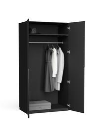 Armoire modulaire à portes battantes Leon, largeur 100 cm, plusieurs variantes, Noir, Premium Interior, larg. 100 x haut. 236 cm