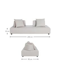 Garten-Loungesofa Piper, Bezug: Olefin (100% Polypropylen, Sandfarben, B 200 x T 90 cm