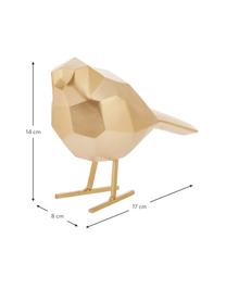 Deko-Objekt Bird, Polyresin, Goldfarben, B 17 x H 14 cm
