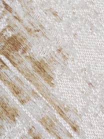 Vlak geweven katoenen vloerkleed Louisa in zilverkleur/goudbruin, Bovenzijde: 85% katoen, 15% polyester, Onderzijde: latex, Zilverkleurig, goudbruin, B 80 x L 150 cm (maat XS)