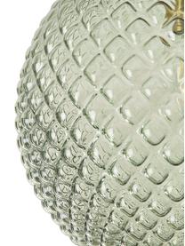 Kleine Deckenleuchte Lorna aus Glas, Lampenschirm: Glas, Baldachin: Metall, galvanisiert, Grün, Goldfarben, Ø 25 x H 30 cm