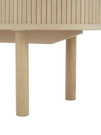 Holz-Sideboard Calary mit geriffelter Front, Korpus: Mitteldichte Holzfaserpla, Beine: Massives Eichenholz, FSC-, Helles Holz, B 160 x H 75 cm