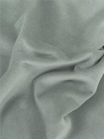 Effen fluwelen kussenhoes Dana in saliegroen, 100% katoenfluweel, Saliegroen, B 50 x L 50 cm
