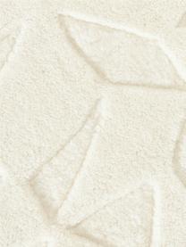 Alfombra artesanal de lana texturizada Rory, Parte superior: 100% lana, Reverso: 100% algodón El material , Blanco crema, An 80 x L 150 cm (Tamaño XS)