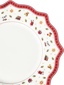 Komplet naczyń z porcelany Delight, dla 4 osób (8 elem.), Porcelana premium, Biały, czerwony, we wzór, Komplet z różnymi rozmiarami