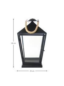 Laterne Tala aus Eisen, Gestell: Eisen, beschichtet, Schwarz, B 25 x H 46 cm