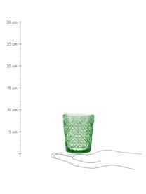 Bicchiere acqua con motivo in rilievo Marrakech, set di 6, Vetro, Blu, lilla, grigio, verde, giallo, trasparente, Ø 8 x Alt. 10 cm