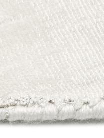 Rond viscose vloerkleed Jane, handgeweven, Onderzijde: 100% katoen Het in dit pr, Ivoorkleurig, Ø 250 cm (maat XL)