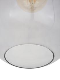 Kleine Pendelleuchte Alton aus Glas, Lampenschirm: Glas, Baldachin: Metall, beschichtet, Schwarz, Grau, Ø 23 x H 43 cm