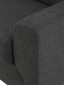 Divano letto 3 posti con piedini in metallo Cucita, Rivestimento: tessuto (poliestere) Con , Struttura: legno di pino massiccio, , Piedini: metallo laccato, Tessuto antracite, Larg. 274 x Prof. 164 cm, chaise-longue a sinistra
