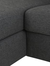 Sofa rozkładana z metalowymi nogami Cucita (3-osobowa), Tapicerka: tkanina (100% poliester) , Stelaż: lite drewno sosnowe z cer, Nogi: metal lakierowany, Antracytowa tkanina, S 274 x G 164 cm, lewostronna