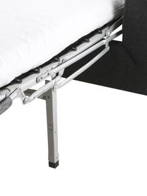 Divano letto 3 posti con piedini in metallo Cucita, Rivestimento: tessuto (poliestere) Con , Struttura: legno di pino massiccio, , Piedini: metallo laccato, Tessuto antracite, Larg. 274 x Prof. 164 cm, chaise-longue a sinistra