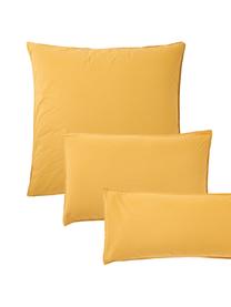 Taie d'oreiller en coton délavé Darlyn, Jaune moutarde, larg. 50 x long. 70 cm