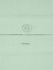 Parure copripiumino in raso di cotone Comfort, Verde salvia, 255 x 200 cm + 2 federe 50 x 80 cm