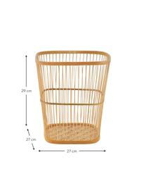 Odpadkový koš z bambusu Letan, Bambus, Hnědá, Ø 27 cm, V 29 cm
