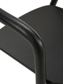 Sedia in legno con braccioli Angelina, Legno di frassino laccato, certificato FSC
Compensato verniciato, certificato FSC, Nero, Larg. 57 x Alt. 80 cm