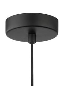 Kleine hanglamp Spada van glas, Lampenkap: glas, Baldakijn: kunststof, Messingkleurig, grijs, Ø 15 x H 28 cm