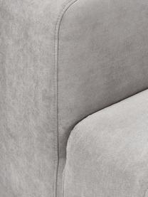 Chauffeuse centrale gris argenté Lena, Tissu gris argent, larg. 76 x prof. 106 cm