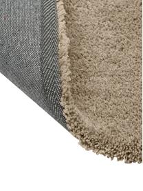 Alfombra mullida de pelo largo Leighton, Parte superior: microfibra (100% poliéste, Reverso: 70% poliéster, 30% algodó, Beige-marrón, An 80 x L 150 cm (Tamaño XS)