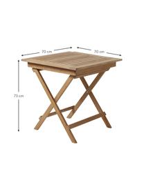 Klappbarer Gartentisch York aus Teakholz, 70 x 70 cm, Teakholz, geschliffen
V-Legal zertifiziert, Teakholz, B 70 x H 73 cm