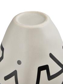 Ręcznie wykonany wazon Latona, Kamionka, Biały, Ø 21 x W 30 cm