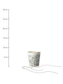 Handgemachte XS Becher 70's, 6er-Set, Steingut, Bunt, Ø 8 x H 8 cm, 200 ml