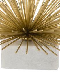 Oggetto decorativo in marmo Marburch, Ornamento: metallo, Dorato, bianco marmorizzato, Ø 16 x Alt. 11 cm