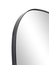 Espejo de pared curvo Oiva, Parte trasera: tablero de fibras de dens, Espejo: cristal, Negro, An 55 x Al 65 cm