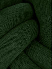 Cojín nudo Twist, Verde oscuro, Ø 30 cm