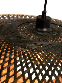 Grande suspension en bambou Kalimantan, Brun, noir, Ø 60 x haut. 15 cm