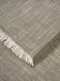 Stoffservietten Ivory mit Fransen, 4 Stück, 100 % Baumwolle, Braun, B 40 x L 40 cm