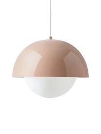 Pendelleuchte Lucille, Baldachin: Metall, gebürstet, Weiß, Rosa, Ø 35 x H 30 cm