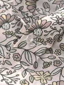 Renforcé-Bettwäsche Estelle mit Blumen-Print aus Bio-Baumwolle, Webart: Renforcé Fadendichte 144 , Mehrfarbig, 200 x 200 cm + 2 Kissen 80 x 80 cm
