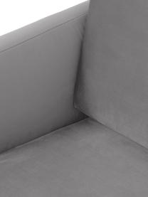 Sillón de terciopelo Fluente, Tapizado: terciopelo (poliéster de , Estructura: madera de pino maciza, Patas: metal con pintura en polv, Terciopelo gris claro, An 74 x F 85 cm